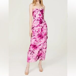ML Monique Lhuillier Floral Faille Dress